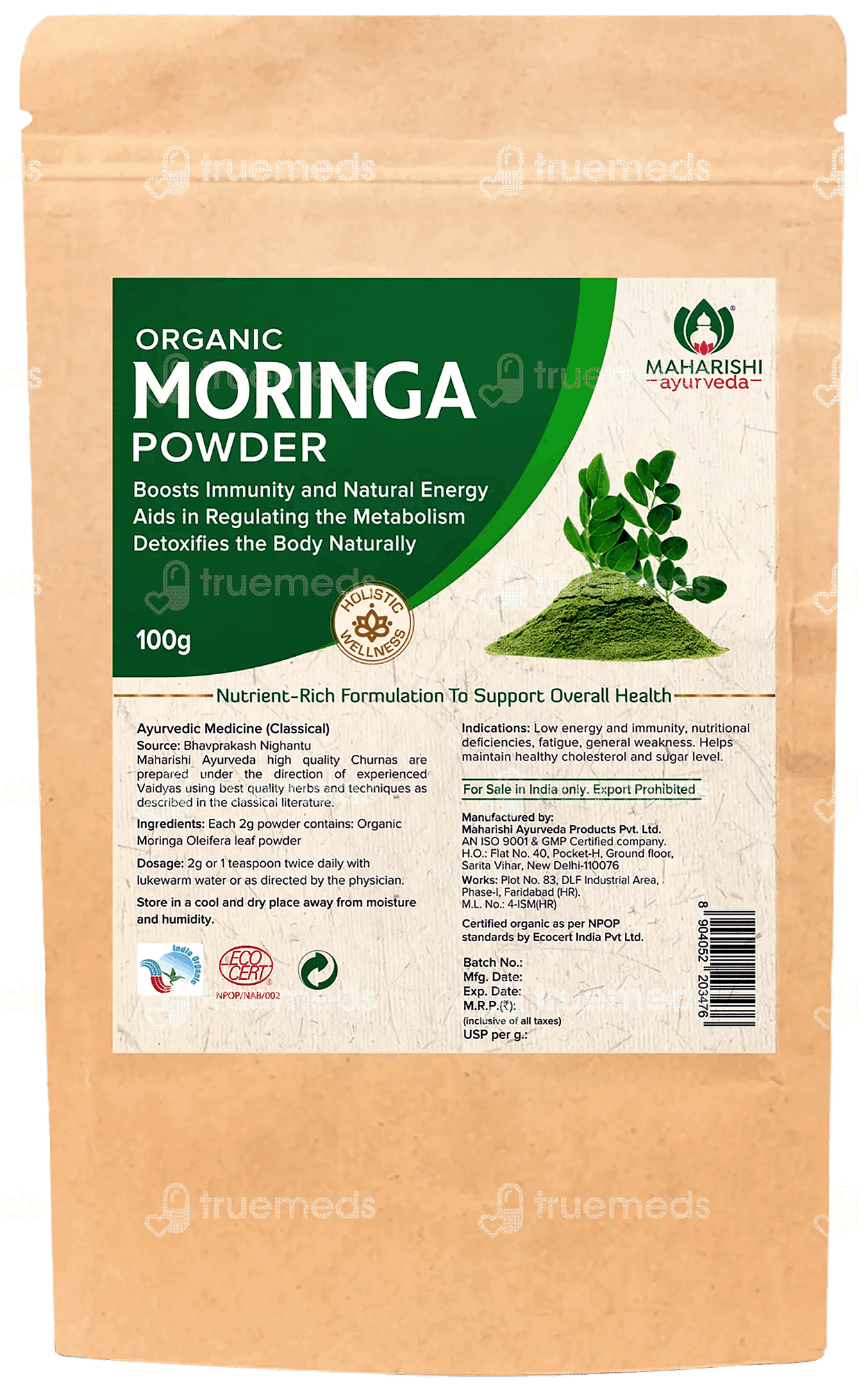 Maharishi Ayurveda Organic Moringa Powder Gm Uses Side Effects