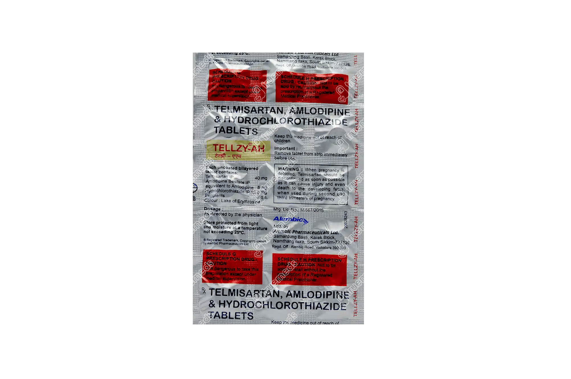 Tellzy Ah 405125 Mg Tablet 15 Uses Side Effects Dosage Price