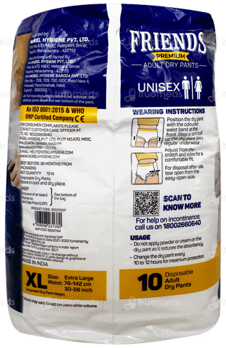 Friends Premium Extra Large Adult Dry Pants 10