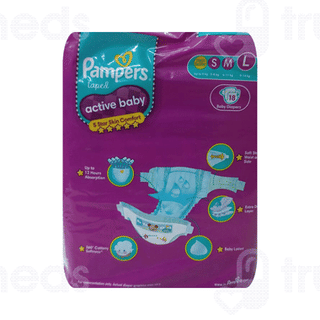 Pampers Active Baby Large 9 To 14kg Diapers 18