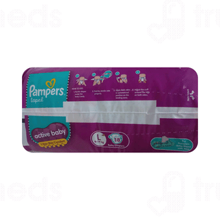 Pampers Active Baby Large 9 To 14kg Diapers 18