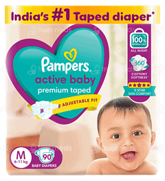 Pampers Active Baby Diaper Medium 90 Diaper Pampers Active Baby Diaper Medium 90 Diaper