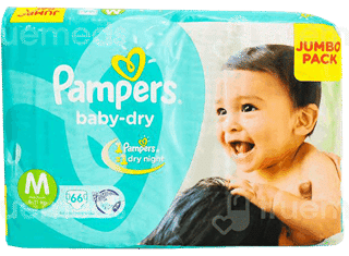 Pampers Baby Dry Medium 6 To 11Kg Diapers 66