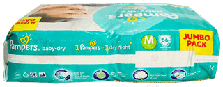 Pampers Baby Dry Medium 6 To 11Kg Diapers 66