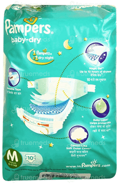 Pampers Baby Dry Medium 6 To 11Kg Diapers 10