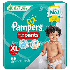 Pampers Baby Dry Pants Xl Lotion With Aloe Vera 66 Diaper