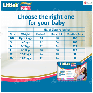 Little's Premium Comfy Baby L 9-14kgs Cottonsoft Pants 30