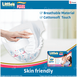 Little's Premium Comfy Baby Nb Upto 5kgs Cottonsoft Pants 40