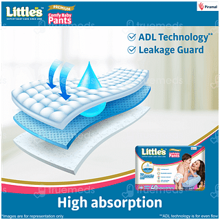 Little's Premium Comfy Baby Nb Upto 5kgs Cottonsoft Pants 40