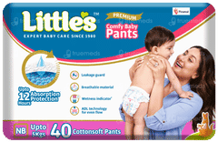 Little's Premium Comfy Baby Nb Upto 5Kgs Cottonsoft Pants 40