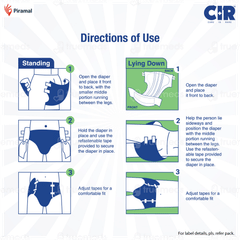 Cir Premium L 101.06-139.7cm Unisex Tape Style Adult Diapers 10 Cir Premium L 101.06-139.7cm Unisex Tape Style Adult Diapers 10