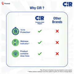 Cir Premium L 101.06-139.7cm Unisex Tape Style Adult Diapers 10 Cir Premium L 101.06-139.7cm Unisex Tape Style Adult Diapers 10