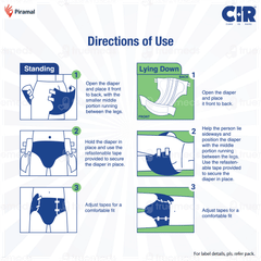 Cir Premium L 101.06-139.7cm Unisex Tape Style Adult Diapers 10