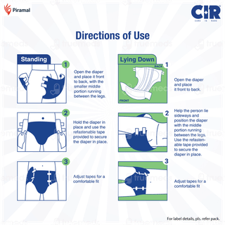 Cir Premium L 101.06-139.7cm Unisex Tape Style Adult Diapers 10