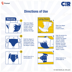 Cir Premium M 71.12-111.76cm Unisex Tape Style Adult Diapers 10 Cir Premium M 71.12-111.76cm Unisex Tape Style Adult Diapers 10