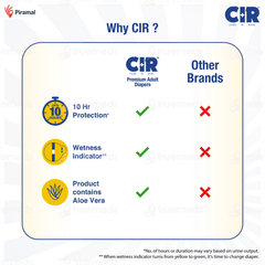 Cir Premium M 71.12-111.76cm Unisex Tape Style Adult Diapers 10 Cir Premium M 71.12-111.76cm Unisex Tape Style Adult Diapers 10