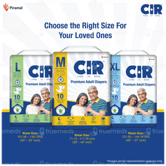 Cir Premium M 71.12-111.76cm Unisex Tape Style Adult Diapers 10 Cir Premium M 71.12-111.76cm Unisex Tape Style Adult Diapers 10