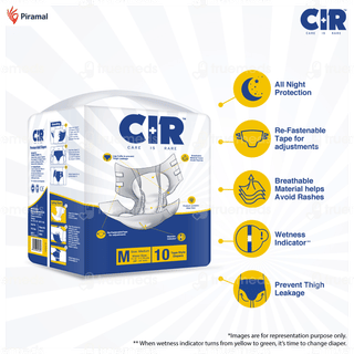 Cir Premium M 71.12-111.76cm Unisex Tape Style Adult Diapers 10