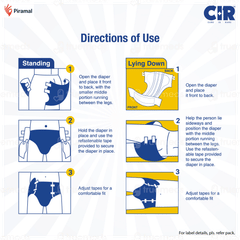 Cir Premium M 71.12-111.76cm Unisex Tape Style Adult Diapers 10 Cir Premium M 71.12-111.76cm Unisex Tape Style Adult Diapers 10