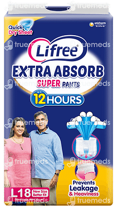 Lifree Extra Absorb Adult Pants Large 18 Pieces