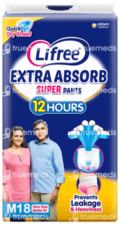 Lifree Extra Absorb M 75-105cm Adult Diaper Super Pants 18 Lifree Extra Absorb M 75-105cm Adult Diaper Super Pants 18