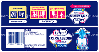Lifree Extra Absorb Adult Pants Medium 18 Pieces