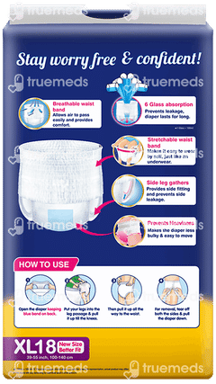 Lifree Extra Absorb Super Xl 100-140cm Adult Diaper Super Pants 18