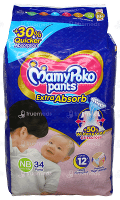 Mamypoko Extra Absorb New Improved Nb Pants 34