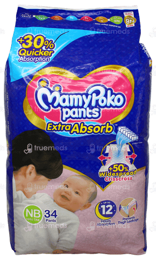 Mamypoko Extra Absorb New Improved Nb Pants 34