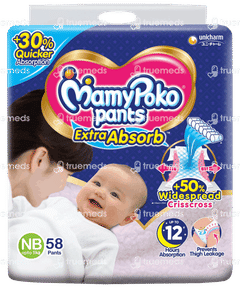 Mamypoko Extra Absorb Nb Upto 5kg Diaper Pants 58 Mamypoko Extra Absorb Nb Upto 5kg Diaper Pants 58