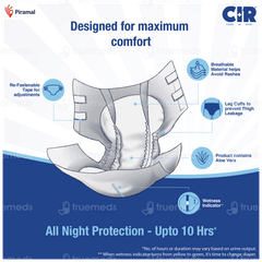Cir Premium Xl 121.92-144.78cm Unisex Tape Style Adult Diapers 10 Cir Premium Xl 121.92-144.78cm Unisex Tape Style Adult Diapers 10