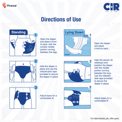 Cir Premium Xl 121.92-144.78cm Unisex Tape Style Adult Diapers 10 Cir Premium Xl 121.92-144.78cm Unisex Tape Style Adult Diapers 10