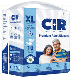 Cir Premium Xl 121.92-144.78cm Unisex Tape Style Adult Diapers 10 Cir Premium Xl 121.92-144.78cm Unisex Tape Style Adult Diapers 10