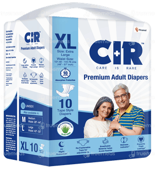 Cir Premium Xl 121.92-144.78cm Unisex Tape Style Adult Diapers 10