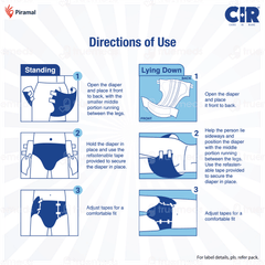 Cir Premium Xl 121.92-144.78cm Unisex Tape Style Adult Diapers 10 Cir Premium Xl 121.92-144.78cm Unisex Tape Style Adult Diapers 10