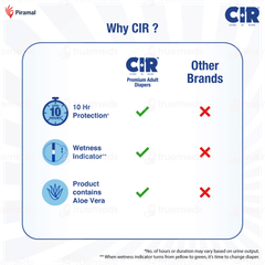 Cir Premium Xl 121.92-144.78cm Unisex Tape Style Adult Diapers 10 Cir Premium Xl 121.92-144.78cm Unisex Tape Style Adult Diapers 10