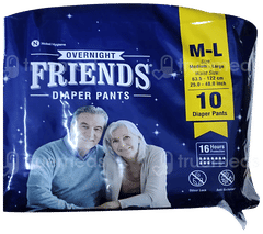 Friends Overnight Adult Diaper Pant Medium Large 10 Pieces