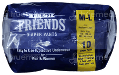 Friends Overnight Adult Diaper Pant Medium Large 10 Pieces