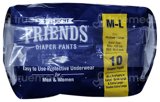 Friends Overnight Adult Diaper Pant Medium Large 10 Pieces