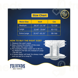 Friends Economy Adult Diaper Medium 10 Pieces