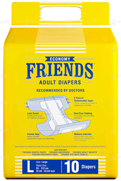 Friends Economy Adult Diaper Large 10 Pieces