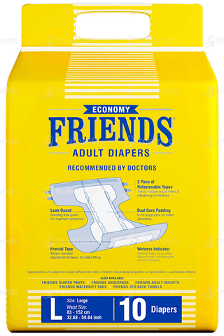 Friends Economy Adult Diaper Large 10 Pieces