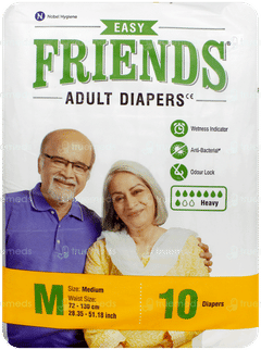 Friends Easy Medium Adult Diapers 10