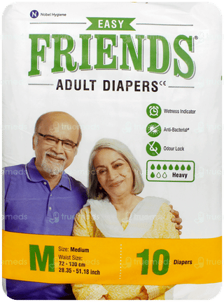 Friends Easy Medium Adult Diapers 10