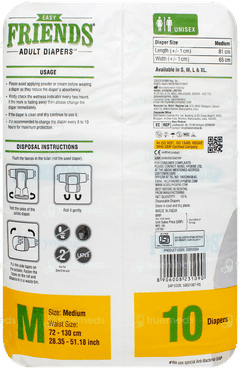 Friends Easy Medium Adult Diapers 10