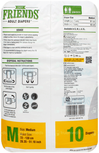 Friends Easy Medium Adult Diapers 10