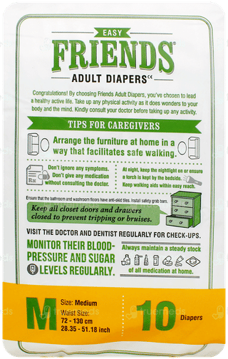 Friends Easy Medium Adult Diapers 10