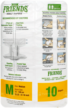 Friends Easy Medium Adult Diapers 10