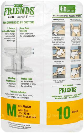 Friends Easy Medium Adult Diapers 10