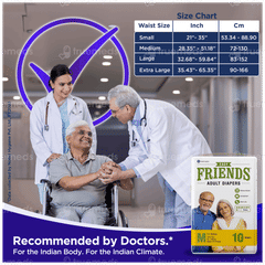 Friends Easy Medium Adult Diapers 10